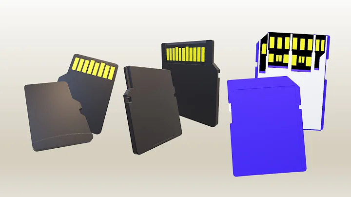 3D Model of SD, minSD & microSD Cards (UHS-II Variant Included)