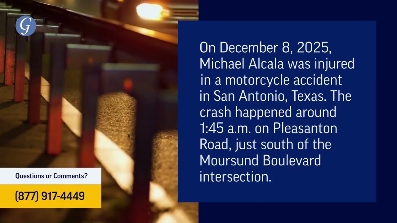 Michael Alcala Injured in Motorcycle Accident on Pleasanton Road in San Antonio, TX