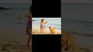 baby girl and the cat #babyvideos #babyvideos #catvideos