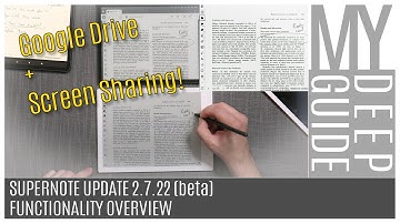 Supernote A5X & A6X Update 2.8.22 (beta): Features Overview, Google Drive & Screen Sharing!