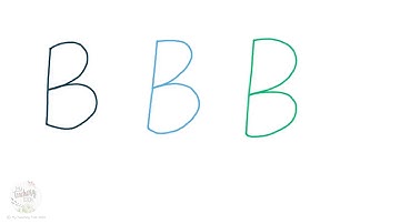 Letter Bb -Uppercase and Lowercase I A-Z Handwriting I VIC Modern Cursive Font I  My Teaching Trek