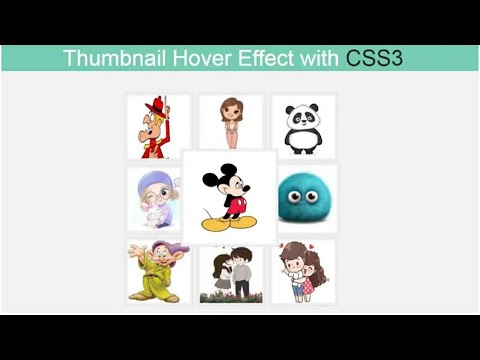 Thumbnail Hover Effect Image use Only css 2021||