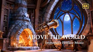 The Astronomer’s Study | Cozy Fireplace Ambience & Immersive Fantasy Music | 1.5 Hours