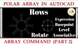 AutoCAD Polar Array | Array Command in AutoCAD (Part 2) | CAD CAREER