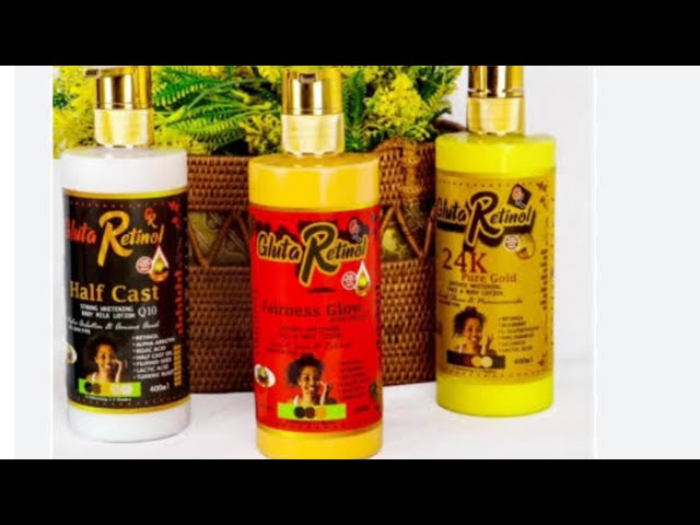GLUTA RETINOL 24K LOTIONS - YouTube