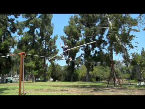 Tightroping: summer practice on the steel cable