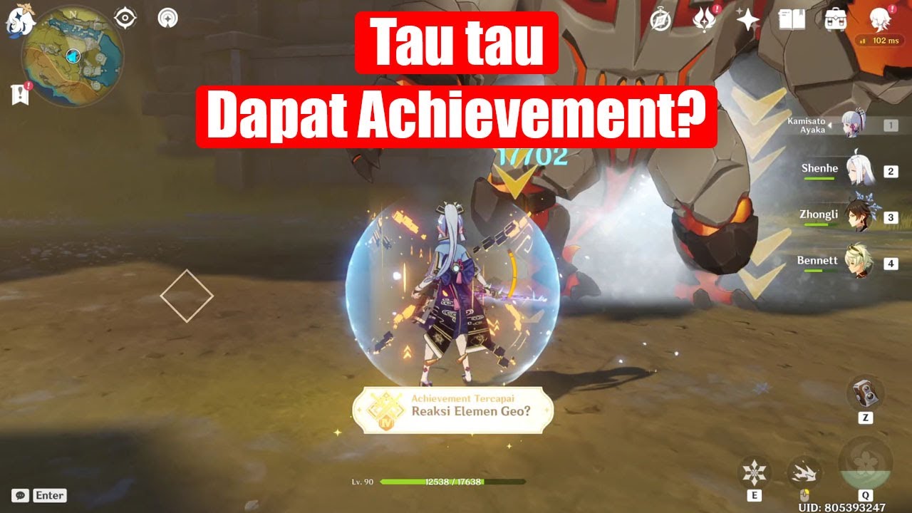 [Achievement] Reaksi Elemen Geo? Versus Primo Geovishap Genshin