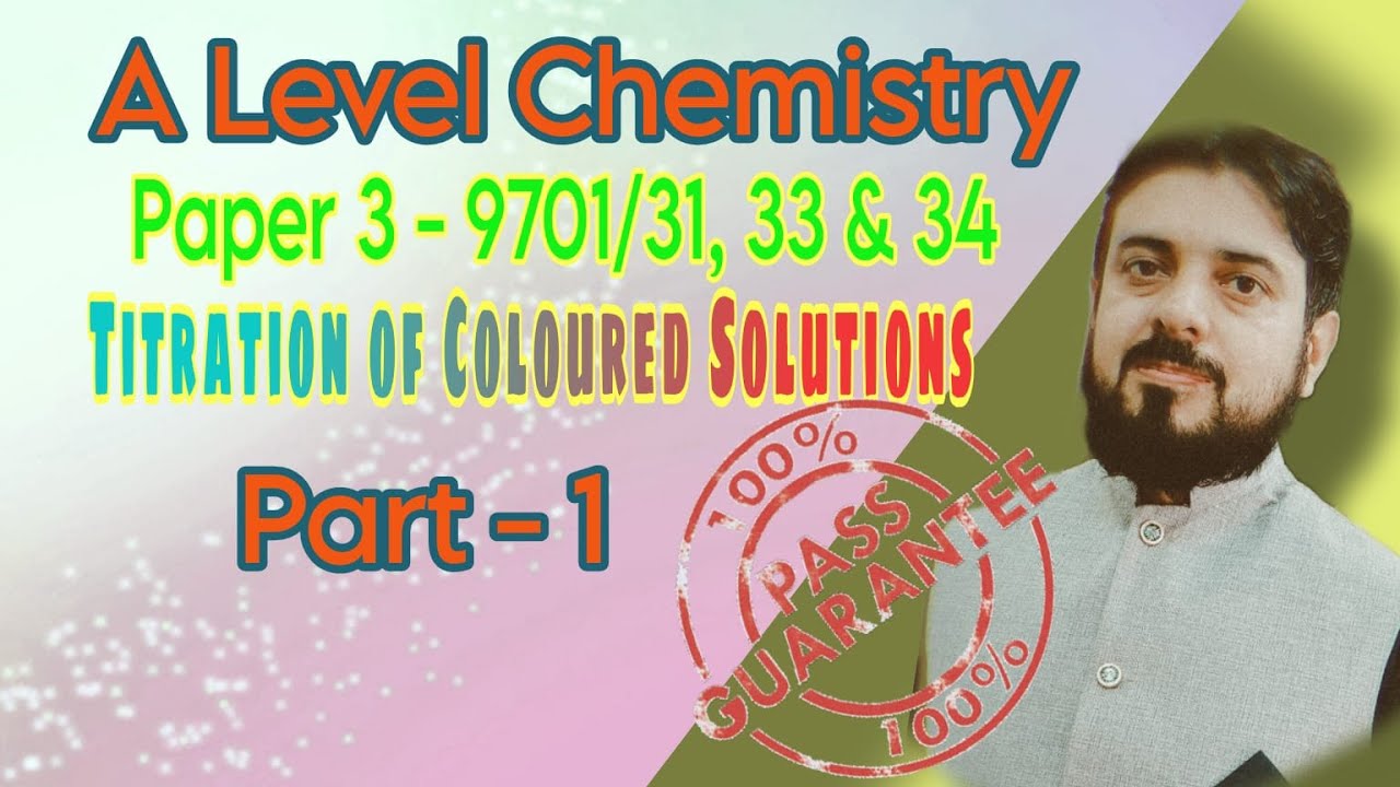 Solved Past Practical paper (A Level Chemistry) Q1 9701/M/J/2015