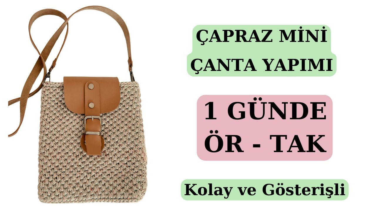 ИЗГОТОВЛЕНИЕ МИНИ-СУМКИ С БЛЕСКАТЕЛЬНОЙ НИТЬЮ МАКРОМА И НАБОРА СУМКИ