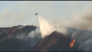 Twin Wildfires Merge into One in San Gabriel Mountains