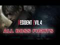 Resident Evil 4 Remake ALL Boss Fights | PS5 4K No Commentary
