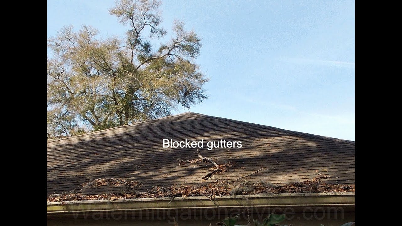 Blocked gutters and roof valleys water damage YouTube