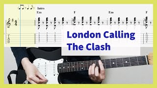 The Clash - London Calling Guitar Cover With Tab