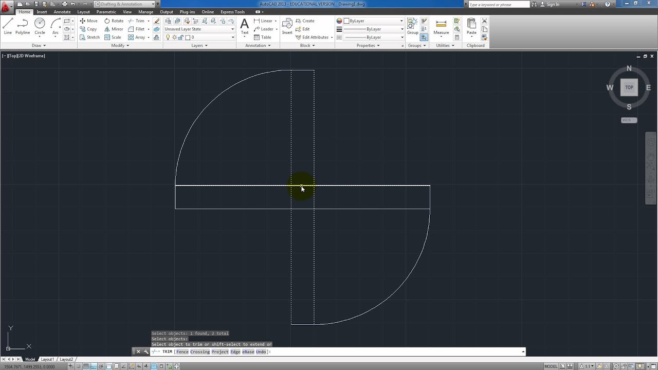 PDAC - Tutorial do Comando Trim no AutoCAD - YouTube