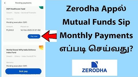 How To Pay Monthly Sip Payments On Zerodha Coin App In Tamil