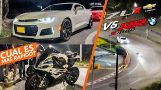 SUPER MOTO S1000RR 210HP VS CAMARO ZL1 650HP | CARRERA CALLEJERA CONTRA @sebastianherrera531