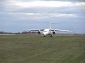 Antonov AN-148 test at the unpaved airfield