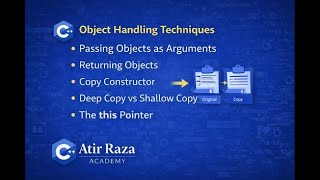 OOP Week 4 | Object Handling, Copy Constructor, Deep vs Shallow Copy, this Pointer | Urdu | Hindi