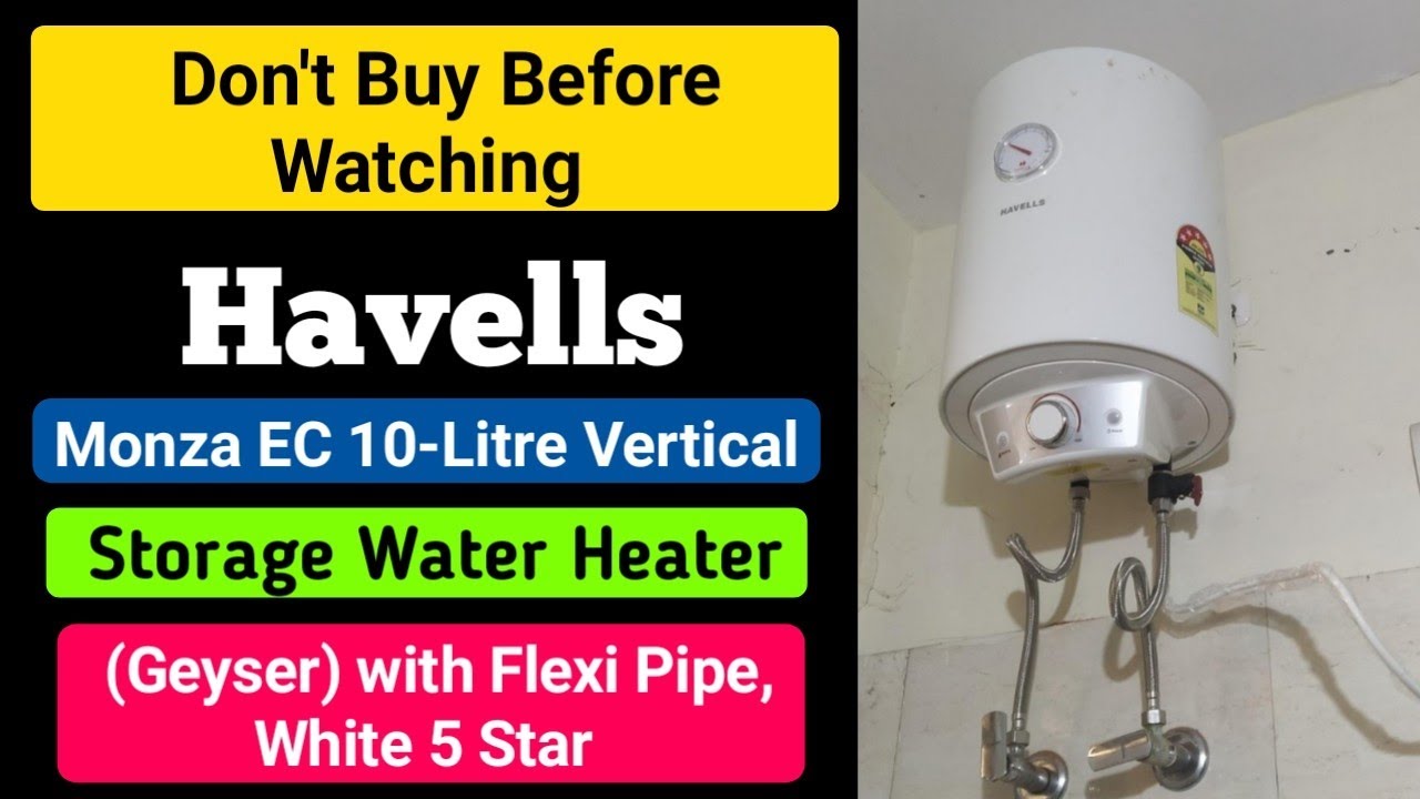 havells 10 litre geyser | havells 10 l storage water geyser | havells monza  ec 15-litre storage - YouTube