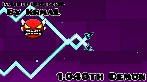 "Invisible Deadlocked" 100% By KrmaL (Insane Demon) | Geometry Dash 2.2