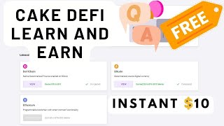 Cake DeFi Learn and Earn Lessons Answers | instant $10 | Cake DeFi screenshot 3