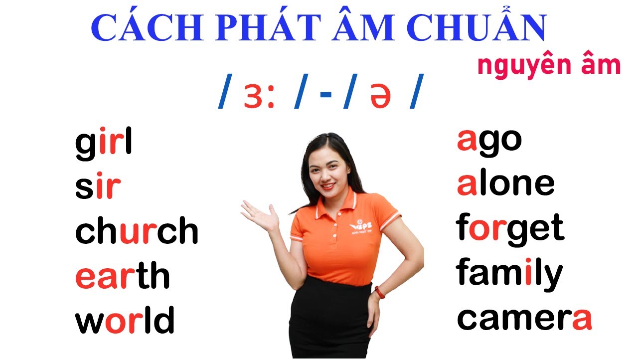 Phát âm chuẩn nguyên âm ɜː và ə | IPA - YouTube