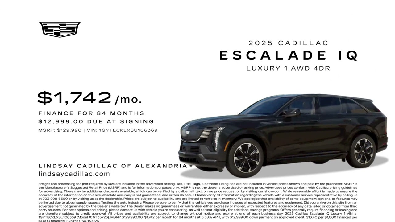 Cadillac Escalade IQ 05/22/2026 7430674 - YouTube
