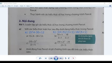Tin 8: (8A3) Hướng dẫn bài thực hành 2. Viết chương trình để tính toán.