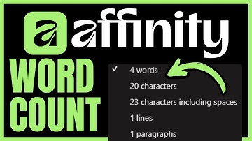 How To CHECK WORD COUNT In Affinity (QUICK & EASY) 2025