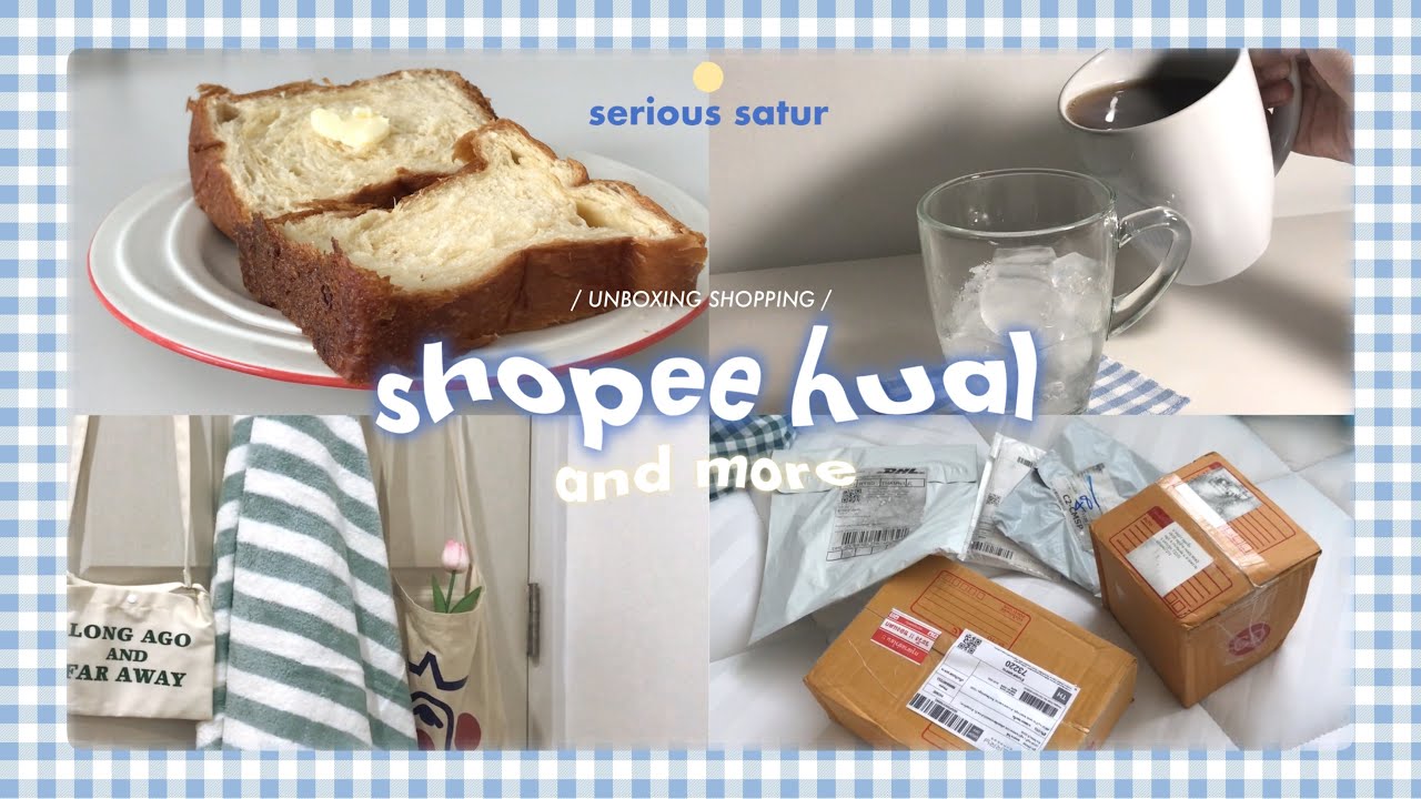 vlog ✿ unboxing shopee hual 🦮🫐 ( แกะพัสดุ บอกพิกัดของแต่งห้อง ออกไปซื้อของ )
