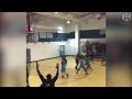 Basketball player with no arms sinks three-pointers in Florida – video