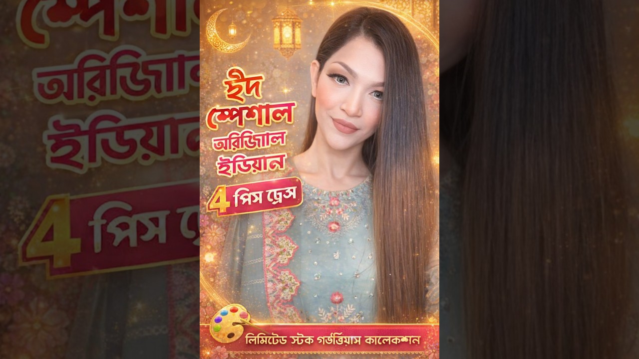 ঈদ স্পেশাল অরিজিনাল ইন্ডিয়ান ৪ পিস ড্রেস 💖 | লিমিটেড স্টক গর্জিয়াস কালেকশন