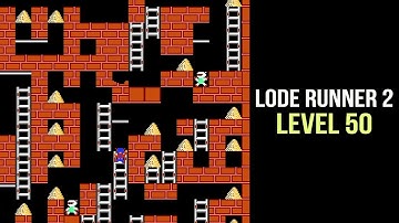 Lode Runner 2. Level 50. Last level. Nintendo (NES) Games