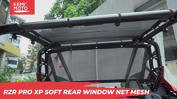 How to install Polaris RZR PRO XP 2020 Soft Rear Window Net Mesh | Kemimoto