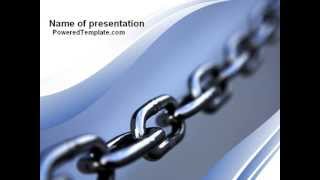 Steel Chain PowerPoint Template by PoweredTemplate.com