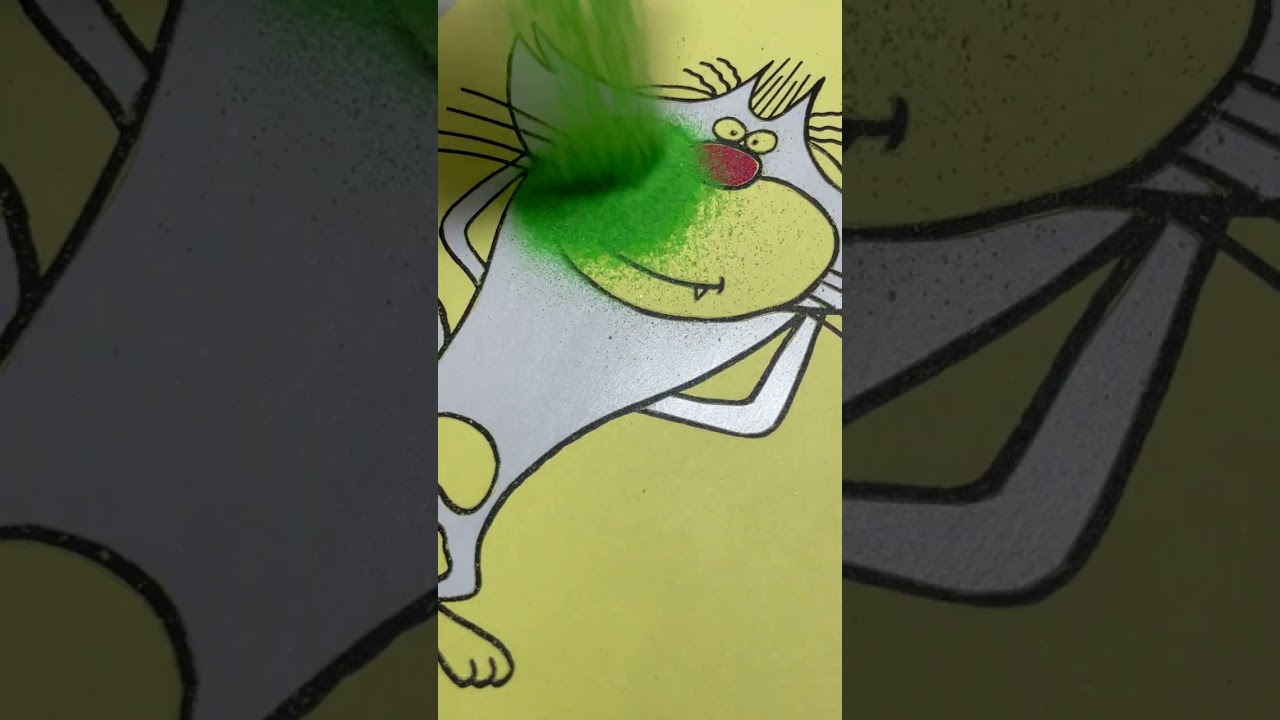 Jack from Oggy and the Cockroaches. 🐕 #sandasmr #sandpainting #ytshorts #relaxing #happynewyear