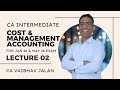 CA INTER || GROUP 2 || COSTING || LECTURE 2 || FOR JAN 26 &amp; MAY 26 EXAM || CA VAIBHAV JALAN