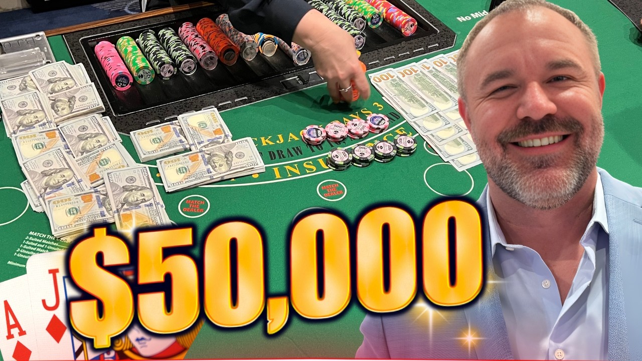 Putting $50,000 On The Line At The Blackjack Table - YouTube
