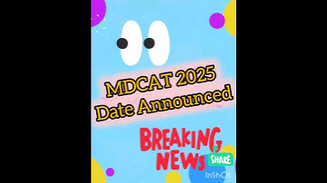 PMDC Official Notification 😲😲 || MDCAT Date #pmdc #official #mdcat2025 #date