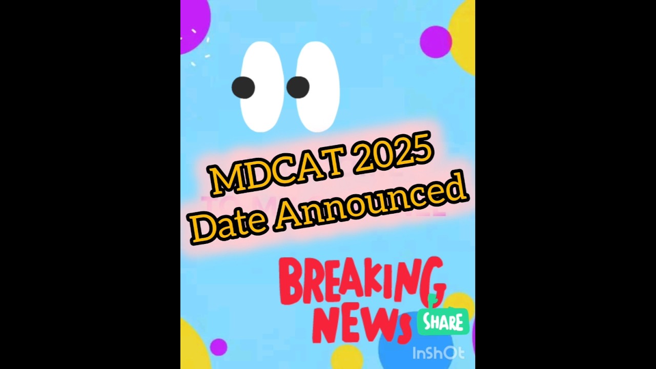 PMDC Official Notification 😲😲 || MDCAT Date 