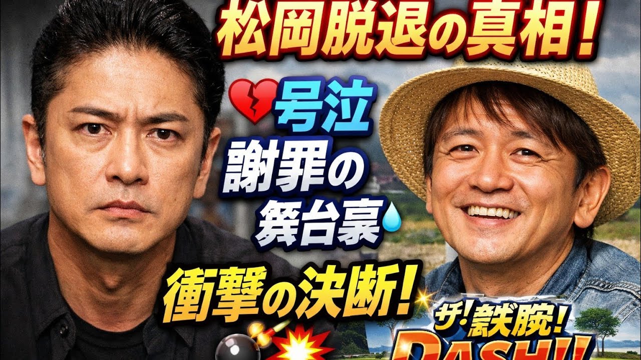 「松岡昌宏ついに降板❗️鉄腕DASHの舞台裏と謝罪の全真実💔📺✨」