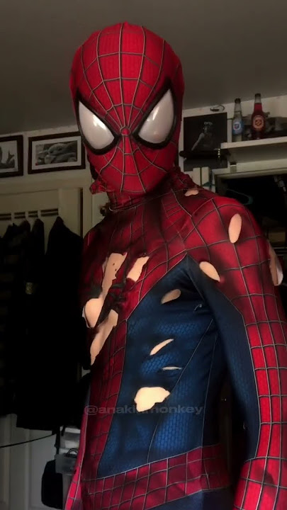 Custom Battle damaged Spider-Man cosplay #spidey #spiderman cosplay #spidermancosplay
