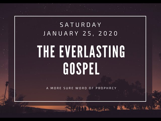 (25-01-2020) The Everlasting Gospel