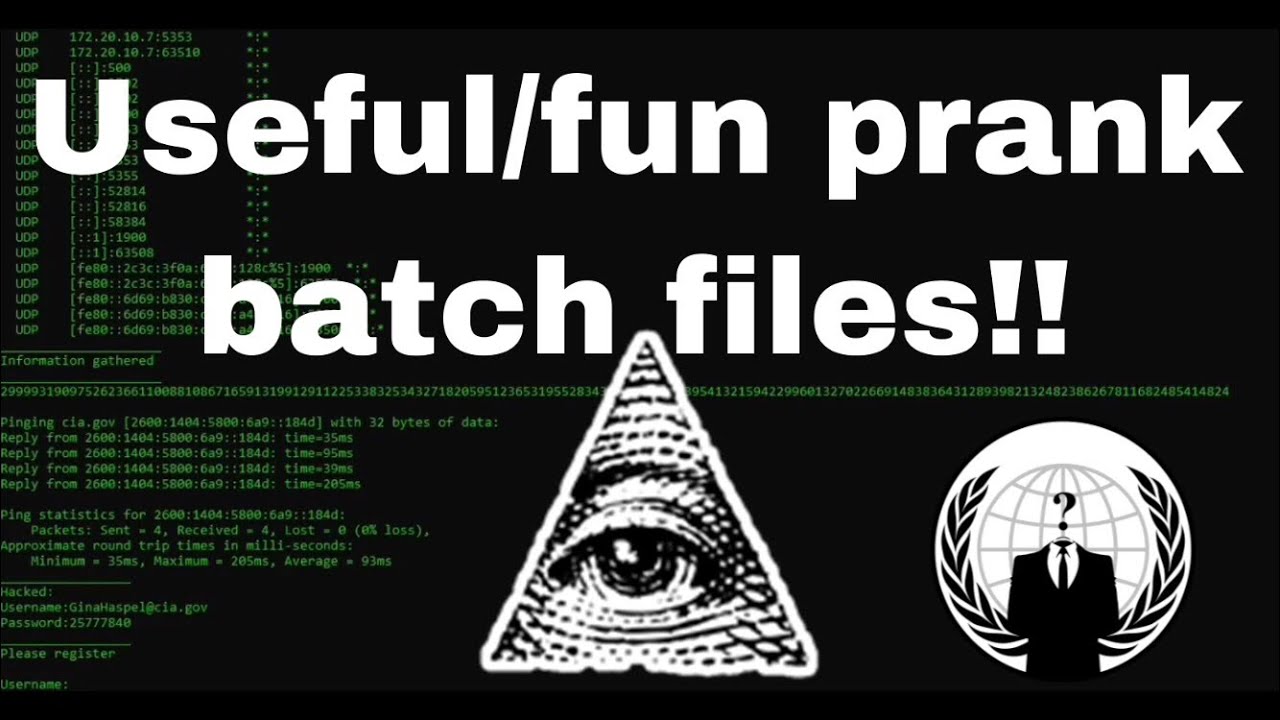 Fun/Useful Batch Files - YouTube