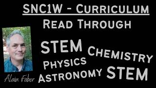 SNC1W Curriculum Read Through - Planning for the coming Semester