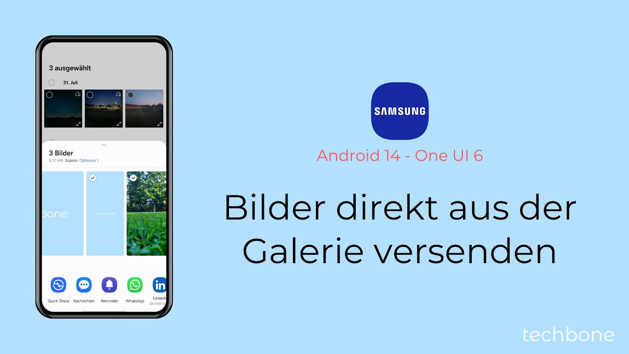 Bilder direkt aus der Galerie versenden - Samsung [Android 14 - One UI