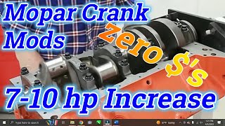 Massive piston, rod & crank lightening.