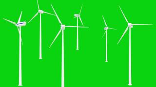 Wind Turbine Green Screen Background Video Hd Fhd Video