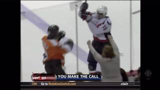 Dan Carcillo Drops Matt Bradley In One Punch Hd