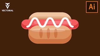 Hot dog tutorial in Adobe Illustrator 2020